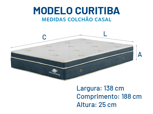Modelo Curitiba _ Medidas Colchão Casal